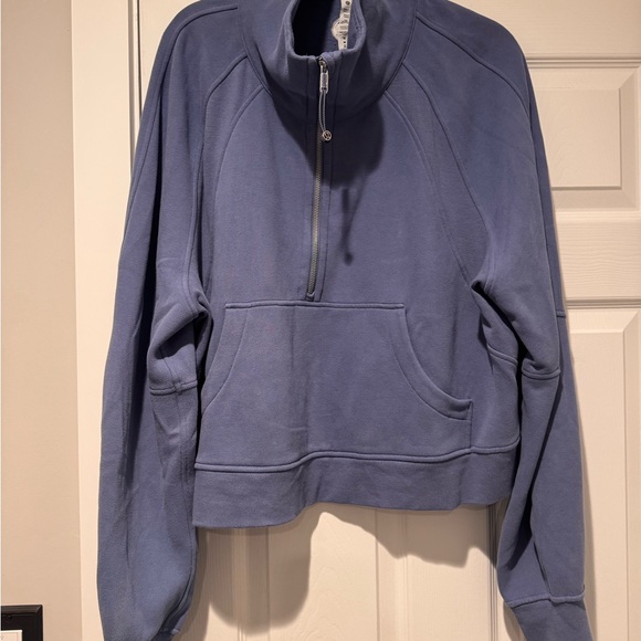 Auth.✅ RARE Lululemon 1/4 Zip Scuba in “Water Drop” Size XXL 💜💙 - Picture 2 of 14